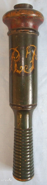 Georgian, Police/ Constabulary Tipstaff With Hand Painted Royal Cypher & Stylise Georgian, Police/ Constabulary Tipstaff With Hand Painted Royal Cypher & Stylise Other Accessory