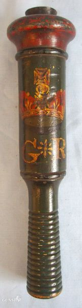 Georgian, Police/ Constabulary Tipstaff With Hand Painted Royal Cypher & Stylise Georgian, Police/ Constabulary Tipstaff With Hand Painted Royal Cypher & Stylise Other Accessory in 