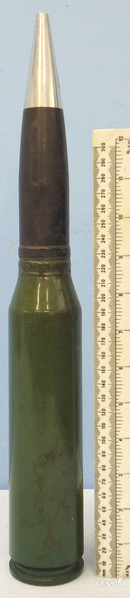 INERT DEACTIVATED. Unfired Oerlikon 35mm KDC (35x228) Practice Round. - O 1724 INERT DEACTIVATED. Unfired Oerlikon 35mm KDC (35x228) Practice Round. - O 1724  Other Ammunition in 
