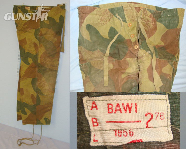 1956 Belgian Army Airborne Troops Parachutist’s Brush Stroke Camouflage Trousers By ABL BAWI  Clothing