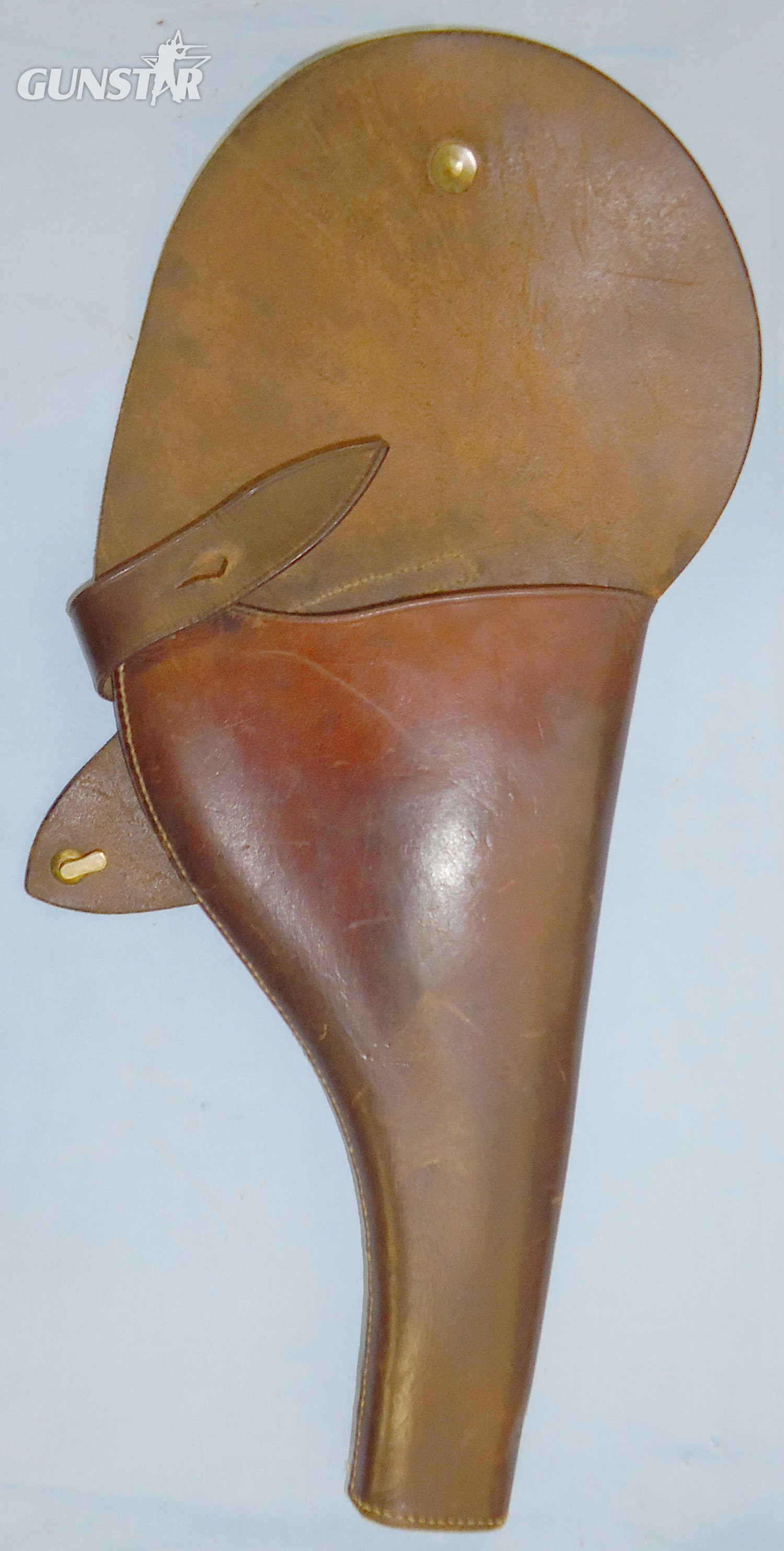  WWI British Sam Browne Pattern Officer’s Leather Holster for Webley & Enfield MK VI .455\" Calibre Service Revolver. L 214. WWI British Sam Browne Pattern Officer’s Leather Holster for Webley & Enfield MK VI .455" Calibre Service Revolver. L 214.  Antique & Militaria