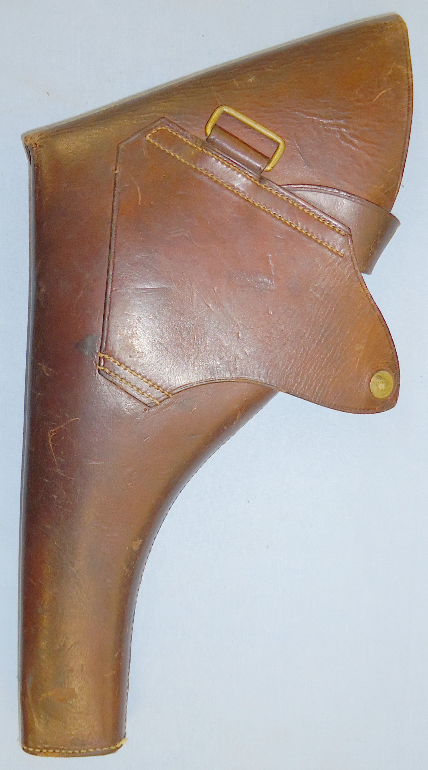 WWI British Sam Browne Pattern Officer’s Leather Holster for Webley & Enfield MK VI .455\" Calibre Service Revolver. L 214. WWI British Sam Browne Pattern Officer’s Leather Holster for Webley & Enfield MK VI .455" Calibre Service Revolver. L 214.  Antique & Militaria