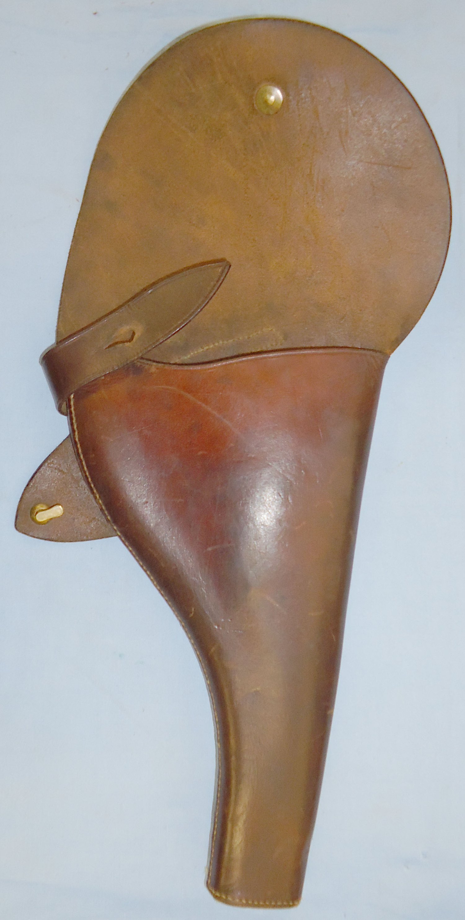  WWI British Sam Browne Pattern Officer’s Leather Holster for Webley & Enfield MK VI .455\" Calibre Service Revolver. L 214. WWI British Sam Browne Pattern Officer’s Leather Holster for Webley & Enfield MK VI .455" Calibre Service Revolver. L 214.  Antique & Militaria
