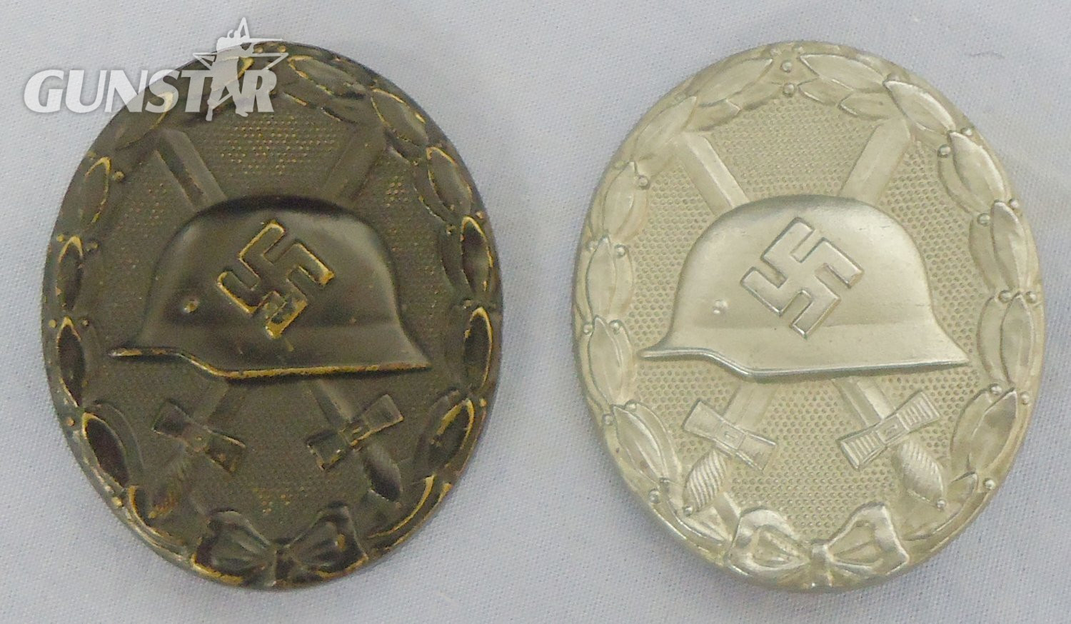 Pair* German Imperial ‘Black & Silver’ Wound Badges. N 154. Pair* German Imperial ‘Black & Silver’ Wound Badges. N 154.  Antique & Militaria in 