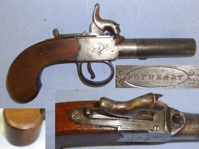 Fotherby Pocket Pistol With Turn Off Barrel. Sn 21903 .40 S&W Muzzleloader