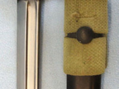 No 7 MK 1 'L' Swivelling Pommel Bayonet For No 4 Rifles with Scabbard & Frog.  Bayonet