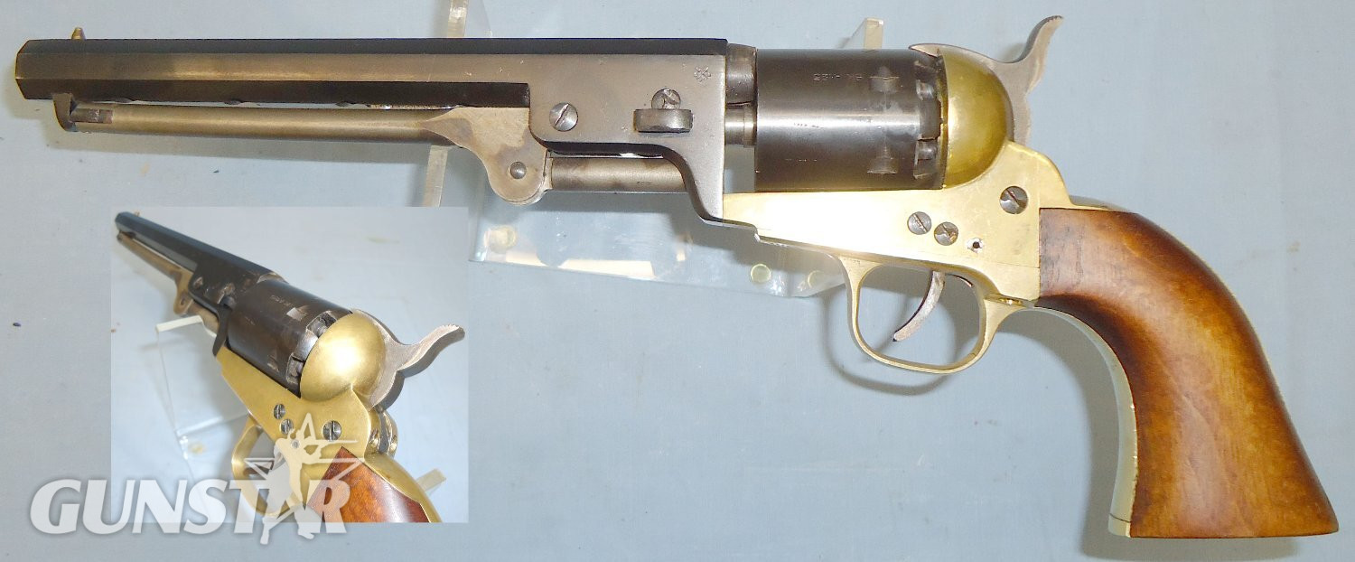 Colt Colt Navy 1851 six-round .36 Calibre Revolver with Octagonal Barrel, Brass & Colour Case Hardened Frame. **UK/EU 2025 DEACTIVATION CERTIFICATED**D 1518  .36 Cal Muzzleloader Revolver in 