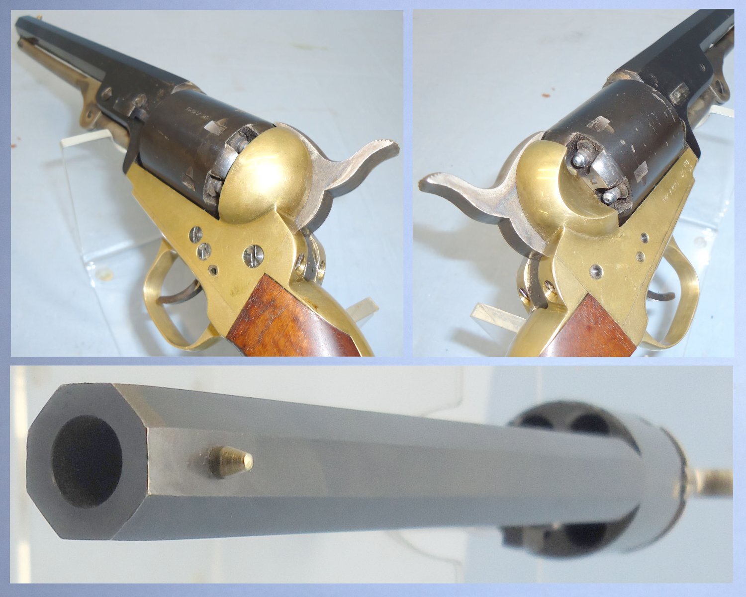 Colt Colt Navy 1851 six-round .36 Calibre Revolver with Octagonal Barrel, Brass & Colour Case Hardened Frame. **UK/EU 2025 DEACTIVATION CERTIFICATED**D 1518  .36 Cal Muzzleloader Revolver