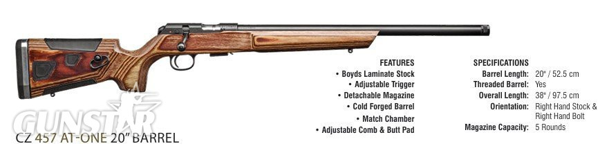  CZ AT-ONE Bolt Action .22 RF Rifle