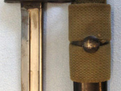 No 7 MK 1/L Swivelling Pommel Bayonet With Red Composite Grips For No 4 Rifles,  Bayonet