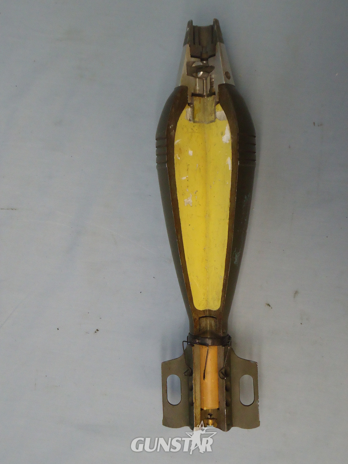 INERT DEACTIVATED. Unfired American, ¾ sectioned 81mm High Explosive (HE) Mortar And Fuse. Sn. - 16366 INERT DEACTIVATED. Unfired American, ¾ sectioned 81mm High Explosive (HE) Mortar And Fuse. Sn. - 16366  Other Ammunition - {CATEGORY}