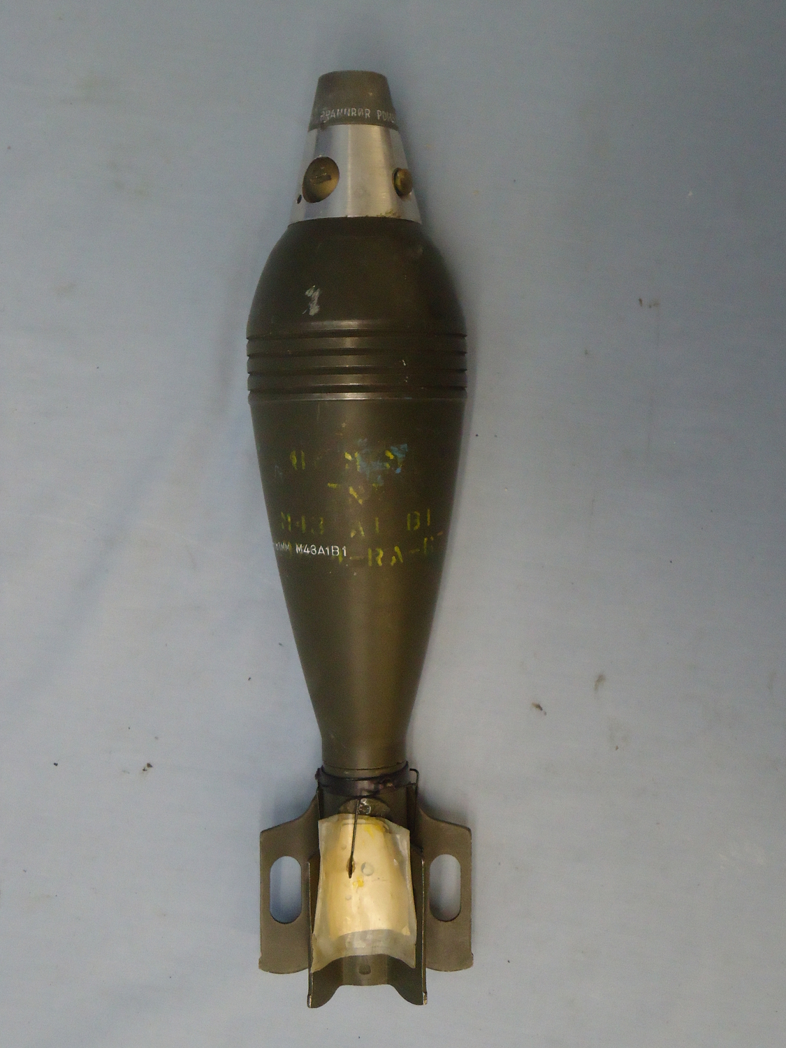 INERT DEACTIVATED. Unfired American, ¾ sectioned 81mm High Explosive (HE) Mortar And Fuse. Sn. - 16366 INERT DEACTIVATED. Unfired American, ¾ sectioned 81mm High Explosive (HE) Mortar And Fuse. Sn. - 16366  Other Ammunition 