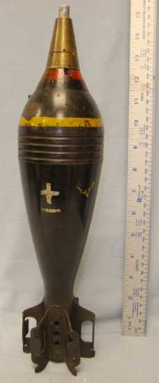 81mm WW2 Japanese High Explosive mortar inert 81mm WW2 Japanese High Explosive mortar  Antique & Militaria in 