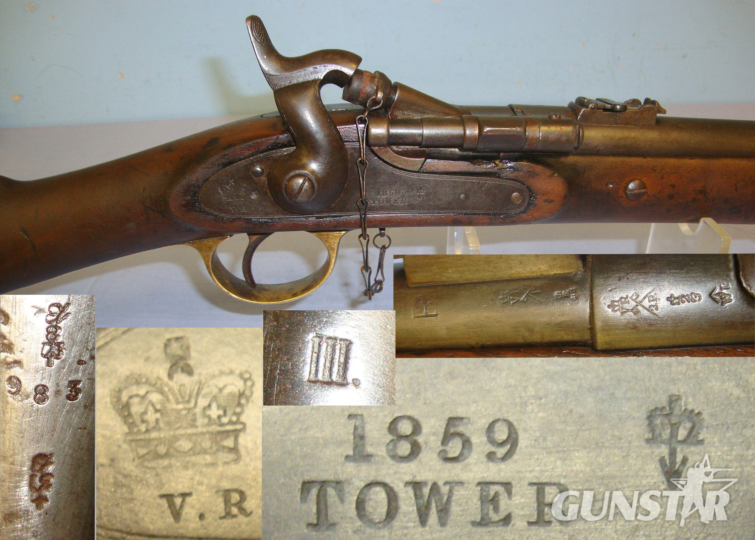 Royal Small Arms Factory (Enfield) British WD, 1859 Dated, 5 Groove, Enfield Tower Snider MK III .577 Calibre Cavalry Carbine With Chained Nipple Protector & Original 2 Piece Steel Cleaning Rod. Sn 21150  Single Shot .577 Rifle