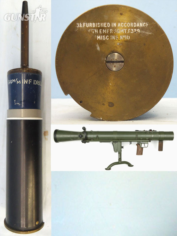 Carl Gustaf INERT DEACTIVATED. Unfired, British, L50A1 DRILL Carl Gustaf 84mm Anti-Tank Round. - O 2075  Other Ammunition in 