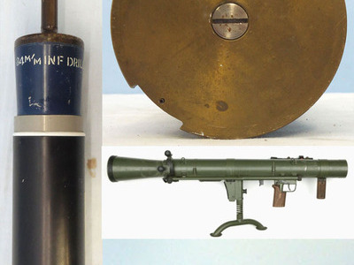 Carl Gustaf INERT DEACTIVATED. Unfired, British, L50A1 DRILL Carl Gustaf 84mm Anti-Tank Round. - O 2075  Other Ammunition