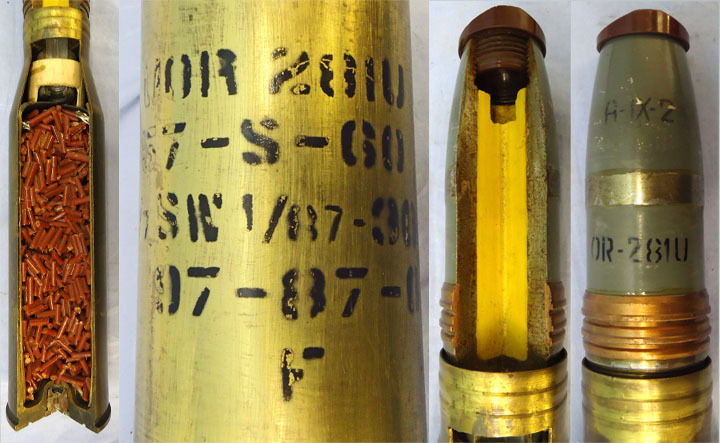  Russian Unfired, 57mm (57x348SR) HET (High Explosive Tracer) Quarter Sectioned Round For The S-60 Anti-Aircraft Gun & ZSU-57-2 Anti-Aircraft Self Propelled Gun. - O 1853 Russian Unfired, 57mm (57x348SR) HET (High Explosive Tracer) Quarter Sectioned Round For The S-60 Anti-Aircraft Gun & ZSU-57-2 Anti-Aircraft Self Propelled Gun. - O 1853  Other Ammunition