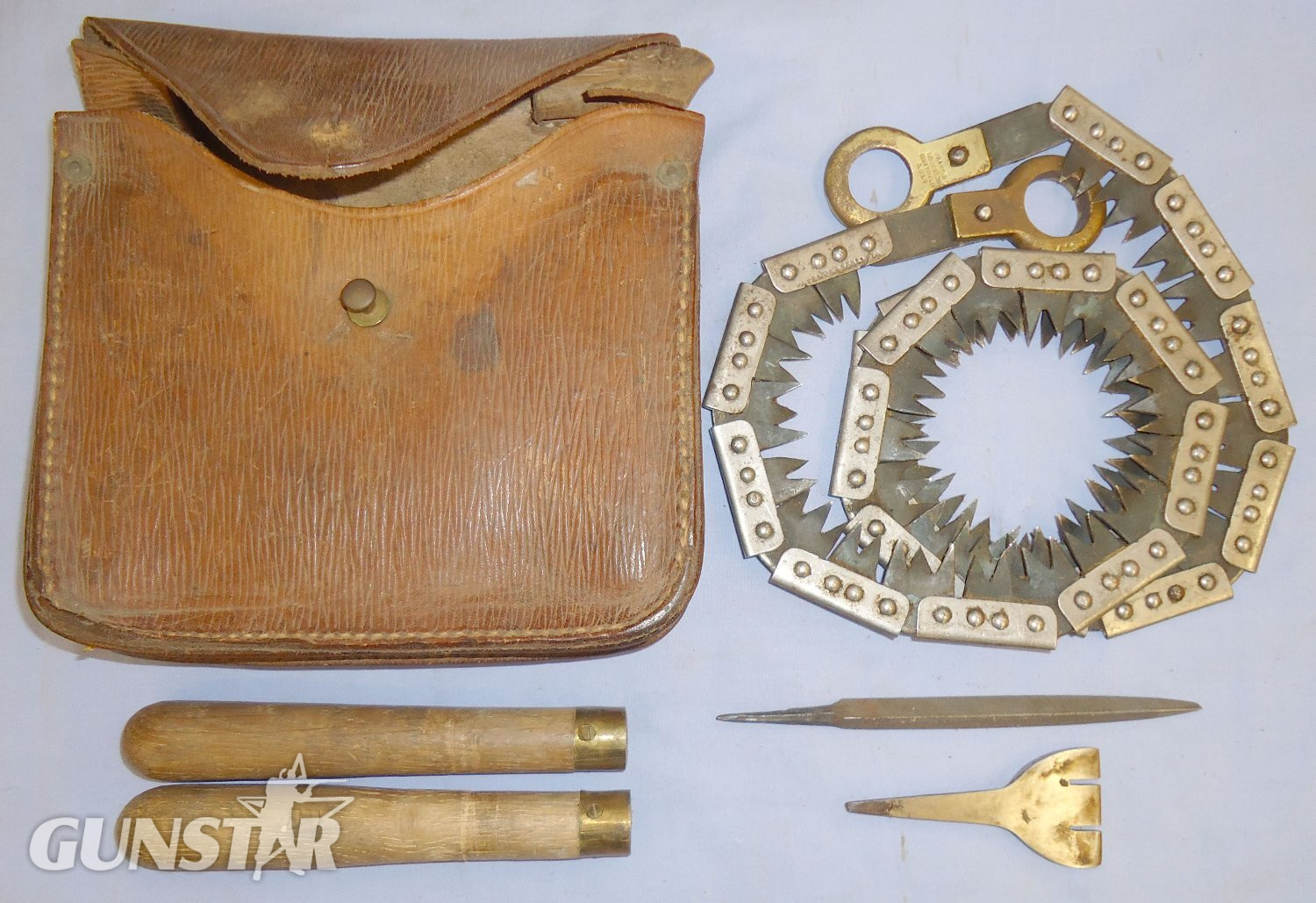 British WWI Folding Saw with File/Setting Tool and Leather Pouch by Francis Wood & Son. MISC 827. British WWI Folding Saw with File/Setting Tool and Leather Pouch by Francis Wood & Son. MISC 827.  Antique & Militaria in 