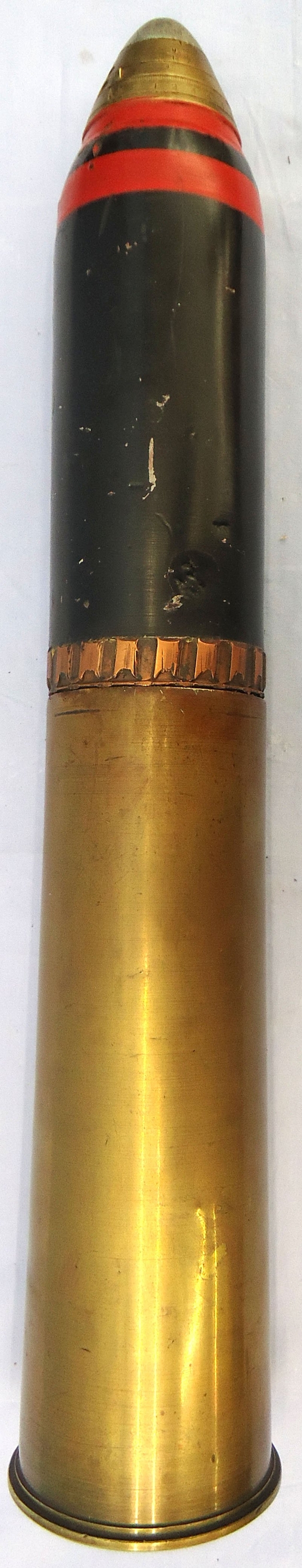 INERT DEACTIVATED. WW1, 1910 Dated, Scarce Indian Army Made, Fired, British Indian Army 18 Pr Shrapnel Round Fitted With a No. 80 Time And Percussion Nose Fuze. - O 2234 INERT DEACTIVATED. WW1, 1910 Dated, Scarce Indian Army Made, Fired, British Indian Army 18 Pr Shrapnel Round Fitted With a No. 80 Time And Percussion Nose Fuze. - O 2234  Other Ammunition - {CATEGORY} in 