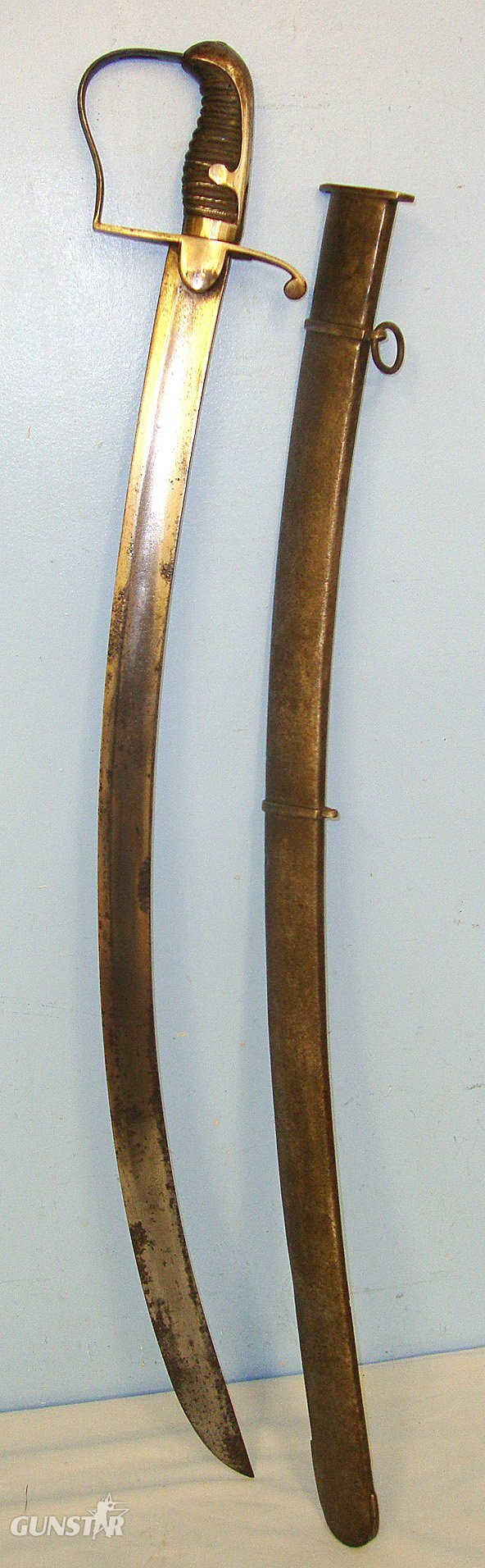 NAPOLEONIC WARS ERA**British Woolley & Deakin's (Birmingham) Improved Steel 1796 Pattern Cavalry Sabre & Scabbard. Sn 23484:41 Sword in 
