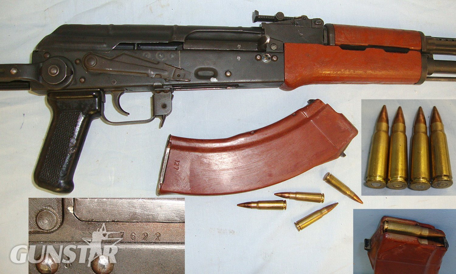 Cold War Era Hungarian / Soviet Russian Kalashnikov AK47 / AKMS 7.62 x 39mm Assault Rifle With Folding Stock & 4 Inert Deactivated Rounds Of Ammunition**MOVING PARTS UK 2015 DEACTIVATION** Sn 23548:2 AKMS None  Machine Gun