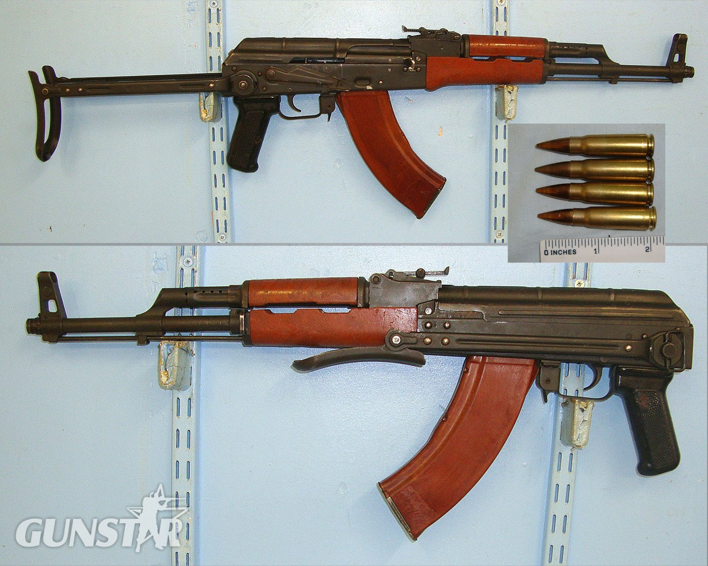  Cold War Era Hungarian / Soviet Russian Kalashnikov AK47 / AKMS 7.62 x 39mm Assault Rifle With Folding Stock & 4 Inert Deactivated Rounds Of Ammunition**MOVING PARTS UK 2015 DEACTIVATION** Sn 23548:2 AKMS None  Machine Gun
