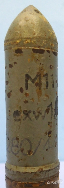 INERT DEACTIVATED. German, WW2, 1943 Dated 20 mm MK151/20 (20x82) Practice Meinengeschloss (M geschloss) Cannon Round. - O 964 INERT DEACTIVATED. German, WW2, 1943 Dated 20 mm MK151/20 (20x82) Practice Meinengeschloss (M geschloss) Cannon Round. - O 964  Other Ammunition - {CATEGORY} in 