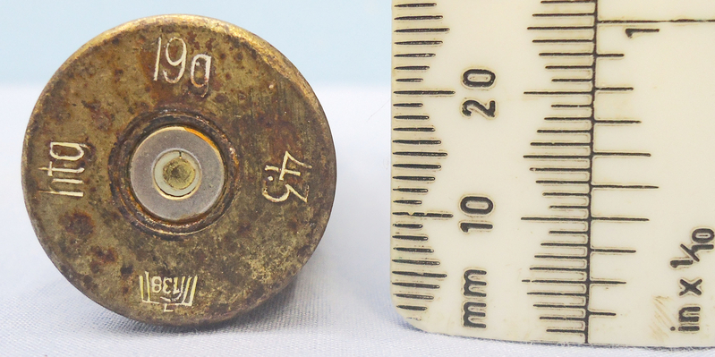 INERT DEACTIVATED. German, WW2, 1943 Dated 20 mm MK151/20 (20x82) Practice Meinengeschloss (M geschloss) Cannon Round. - O 964 INERT DEACTIVATED. German, WW2, 1943 Dated 20 mm MK151/20 (20x82) Practice Meinengeschloss (M geschloss) Cannon Round. - O 964  Other Ammunition