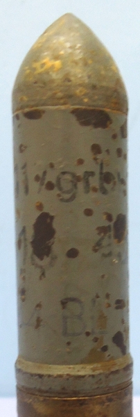 INERT DEACTIVATED. German, WW2, 1943 Dated 20 mm MK151/20 (20x82) Practice Meinengeschloss (M geschloss) Cannon Round. - O 964 INERT DEACTIVATED. German, WW2, 1943 Dated 20 mm MK151/20 (20x82) Practice Meinengeschloss (M geschloss) Cannon Round. - O 964  Other Ammunition - {CATEGORY}