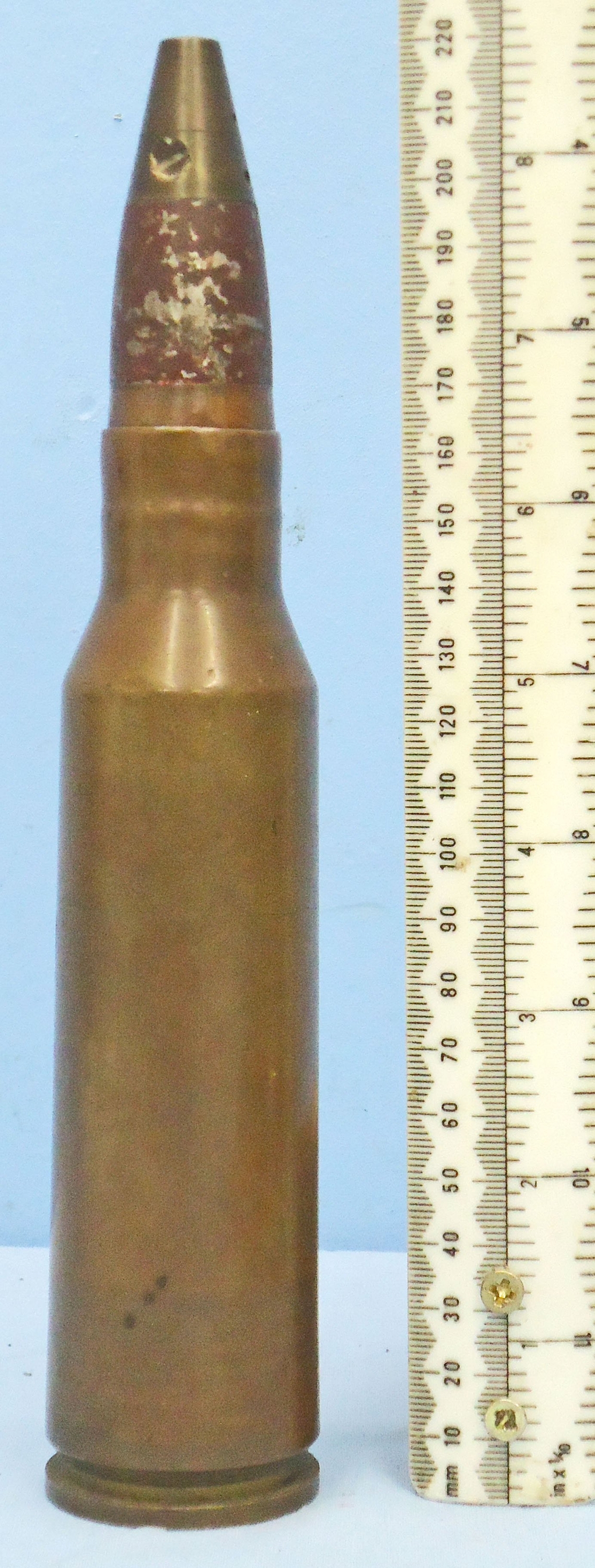 DEACTIVATED INERT. Rare, Japanese Navy, Unfired, WW2, Type 96, 25mm (25x163) High Explosive Tracer (HE/T) Round. - O 2165 DEACTIVATED INERT. Rare, Japanese Navy, Unfired, WW2, Type 96, 25mm (25x163) High Explosive Tracer (HE/T) Round. - O 2165  Other Ammunition - {CATEGORY} in 