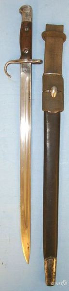 Enfield British 1st Pattern, 1910 Dated Hook Quillon '07' Sword Bayonet By Enfie Bayonet in 