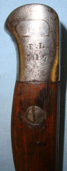  Enfield British 1st Pattern, 1910 Dated Hook Quillon '07' Sword Bayonet By Enfie Bayonet