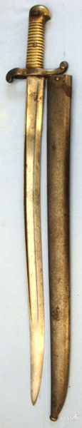 French M1842/59 Bayonet and Scabbard. Bayonet in 