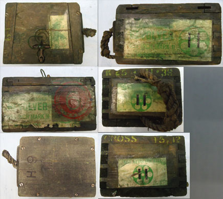 Wooden Ammunition Box With Metal Liner Originally containing 240 Rounds Of .455  Wooden Ammunition Box With Metal Liner Originally containing 240 Rounds Of .455  Antique & Militaria