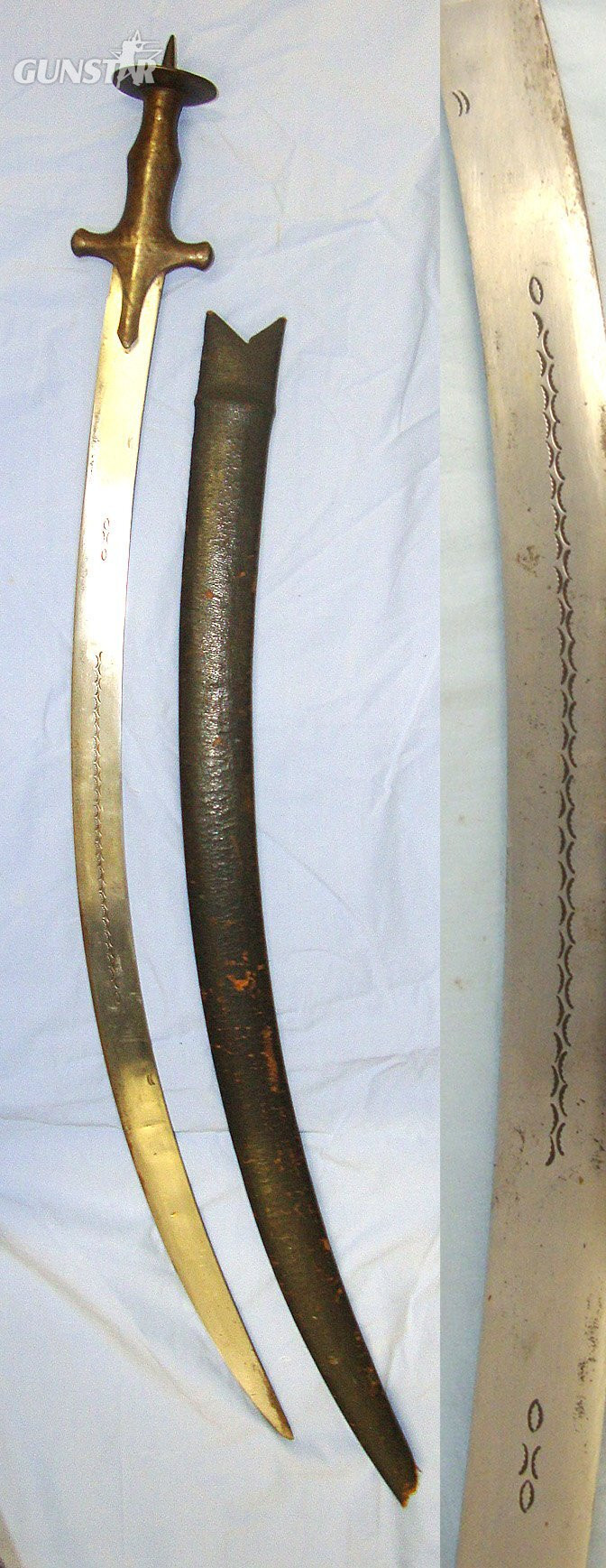 Victorian Era Native Indian Talwar (Aka Talwaar Or Tulwar) Fighting Sword / Sabre & Scabbard. Sn 23675 Sword in 