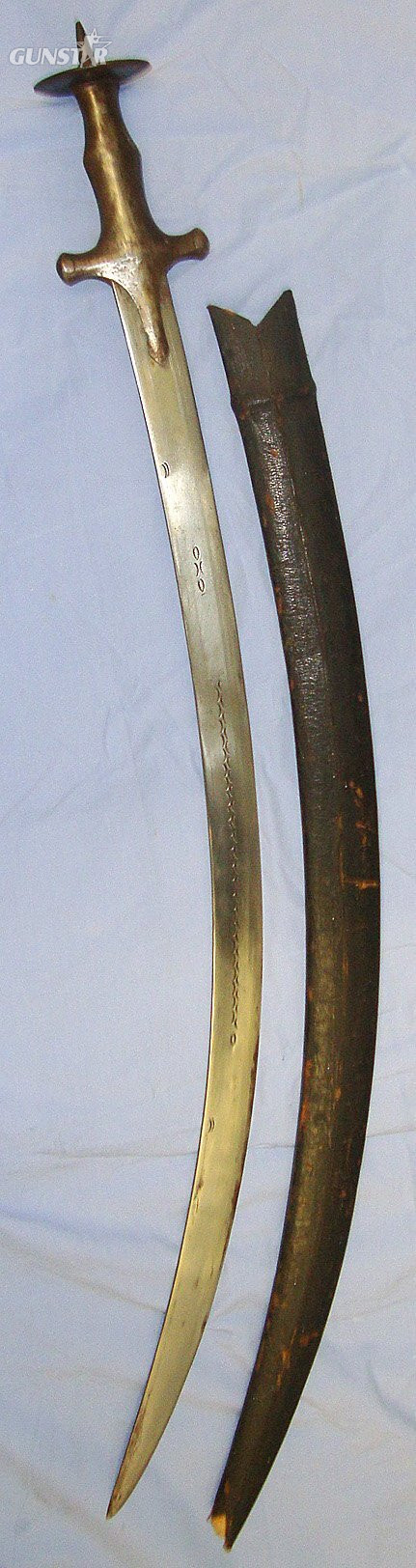  Victorian Era Native Indian Talwar (Aka Talwaar Or Tulwar) Fighting Sword / Sabre & Scabbard. Sn 23675 Sword