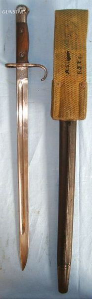 Sanderson British 1st Pattern, 1909 Dated Hook Quillon '07' Sword Bayonet By San Bayonet