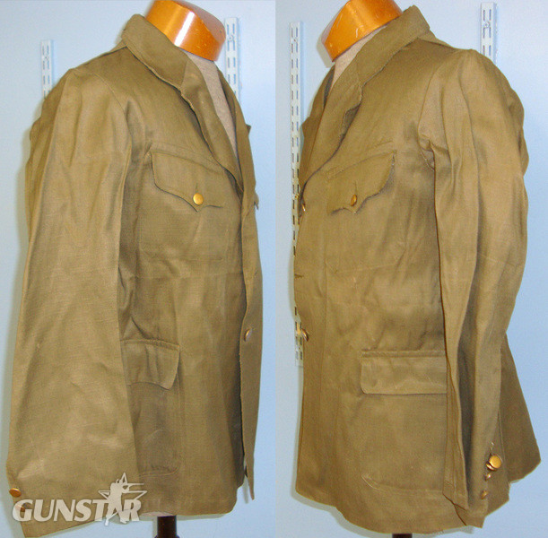  WW2 Era Imperial Japanese Infantry Field Service Tunic With Japanese Script Character Marked Label  Clothing