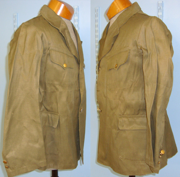  WW2 Era Imperial Japanese Infantry Field Service Tunic With Japanese Script Character Marked Label  Clothing