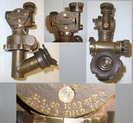  ME Co (Mills Equipment Co) Panoramic Power 3 Field Optical Machine Gun Sight. Sight & Optic