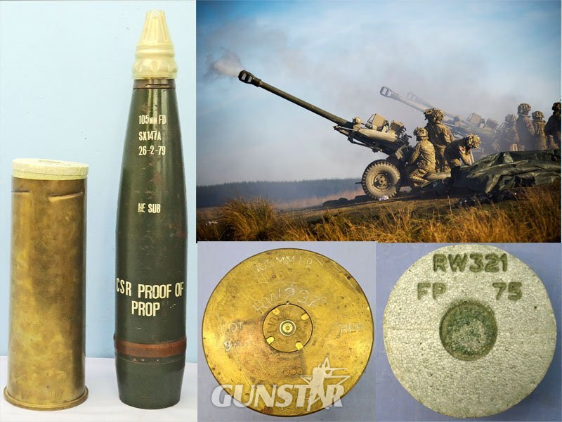 INERT DEACTIVATED. Unfired, British L118, 105MM Howitzer (105x371R) C.S.R. PROOF, High Explosive (H.E) Substitute Round. - O 2130 INERT DEACTIVATED. Unfired, British L118, 105MM Howitzer (105x371R) C.S.R. PROOF, High Explosive (H.E) Substitute Round. - O 2130  Other Ammunition in 