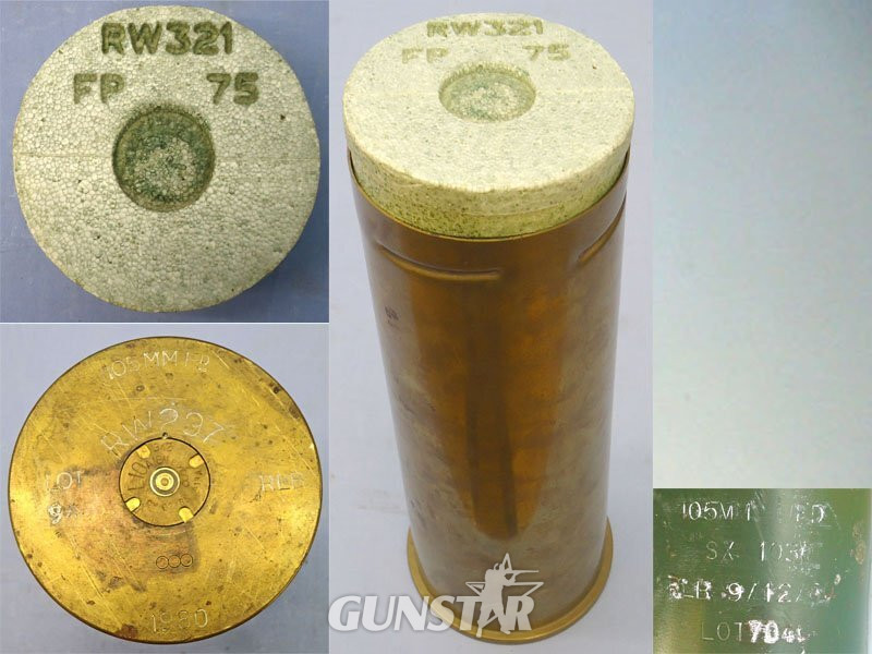 INERT DEACTIVATED. Unfired, British L118, 105MM Howitzer (105x371R) C.S.R. PROOF, High Explosive (H.E) Substitute Round. - O 2130 INERT DEACTIVATED. Unfired, British L118, 105MM Howitzer (105x371R) C.S.R. PROOF, High Explosive (H.E) Substitute Round. - O 2130  Other Ammunition