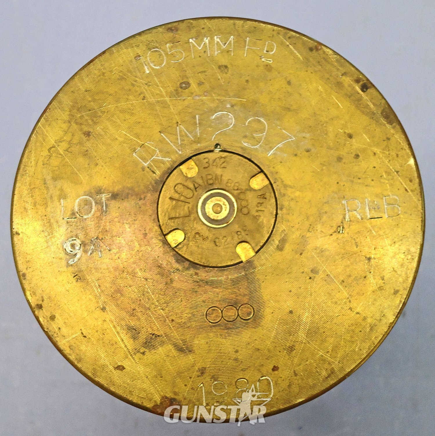 INERT DEACTIVATED. Unfired, British L118, 105MM Howitzer (105x371R) C.S.R. PROOF, High Explosive (H.E) Substitute Round. - O 2130 INERT DEACTIVATED. Unfired, British L118, 105MM Howitzer (105x371R) C.S.R. PROOF, High Explosive (H.E) Substitute Round. - O 2130  Other Ammunition - {CATEGORY}