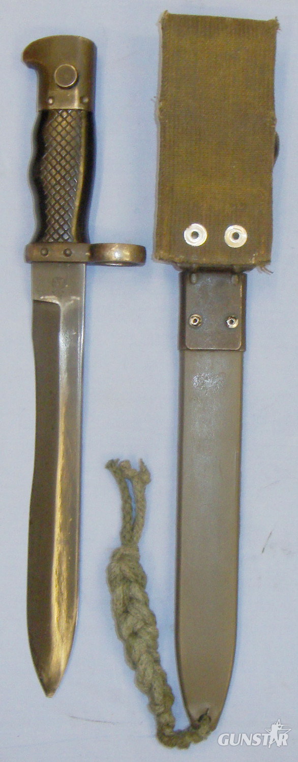  Spanish M1969 Bayonet for the Model B Cetme 7.62 mm Assault Rifle and Scabbard. 20821.10. Bayonet