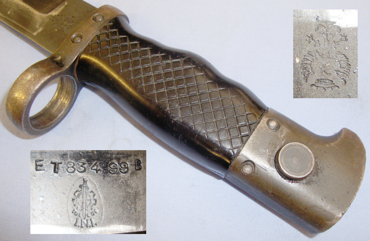 Spanish M1969 Bayonet for the Model B Cetme 7.62 mm Assault Rifle and Scabbard. 20821.10. Bayonet