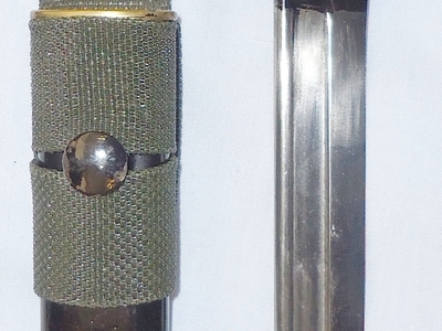 British L1A3 Knife Bayonet for the FAL Rifle No.5 Scabbard & Webbing Frog. BAYO 451. Bayonet