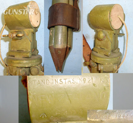  New Zealand Made British WD Stand Instrument No 21 MK V Sniper & Artillery Obser Stand Instrument No 21 MK V Sniper & Artillery Observer’s Brass & Wood Tri-Pod F Sight & Optic