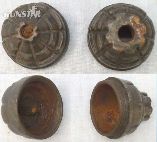  DEACTIVATED INERT. WW1, French Made Italian Model Besozzi Cast Iron Hand Grenade. Sn - 15539 DEACTIVATED INERT. WW1, French Made Italian Model Besozzi Cast Iron Hand Grenade. Sn - 15539  Other Ammunition