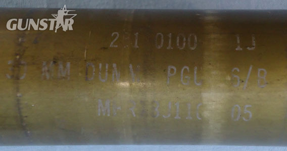  INERT DEACTIVATED. American GAU-8 (30x173), 7 Barrelled Gatling Aircraft Gun Drill Round. - O 1593 INERT DEACTIVATED. American GAU-8 (30x173), 7 Barrelled Gatling Aircraft Gun Drill Round. - O 1593  Other Ammunition