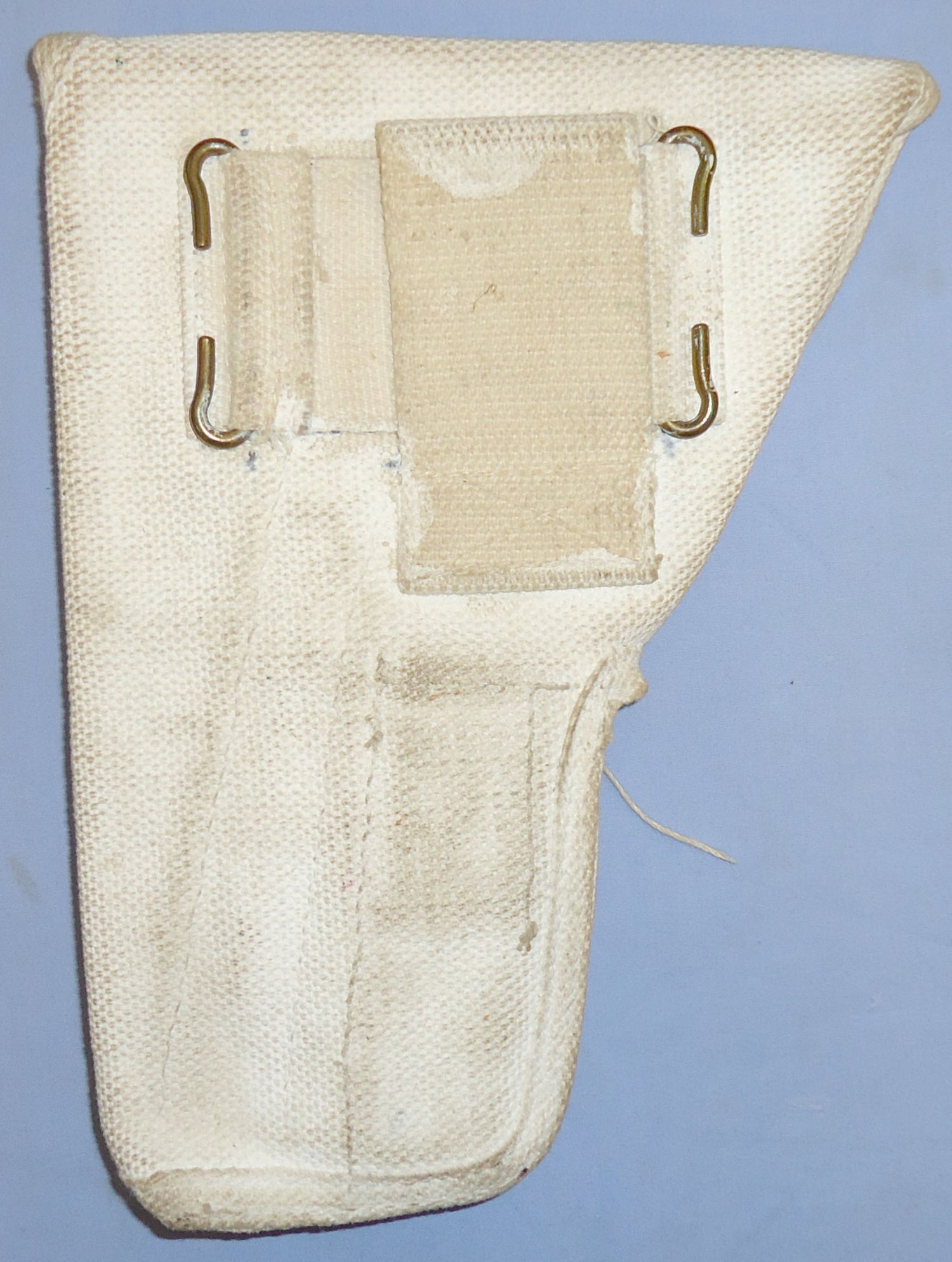  Browning 1968 Dated Snow Como White British Army Webbing Holster for the Military 9mm Browning High Power automatic pistol. L 273.  Antique & Militaria